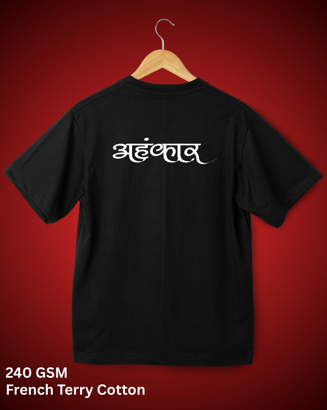 Battle of Kurukshetra | T-Shirt Bold Spiritual Graphic Tee ( Black )