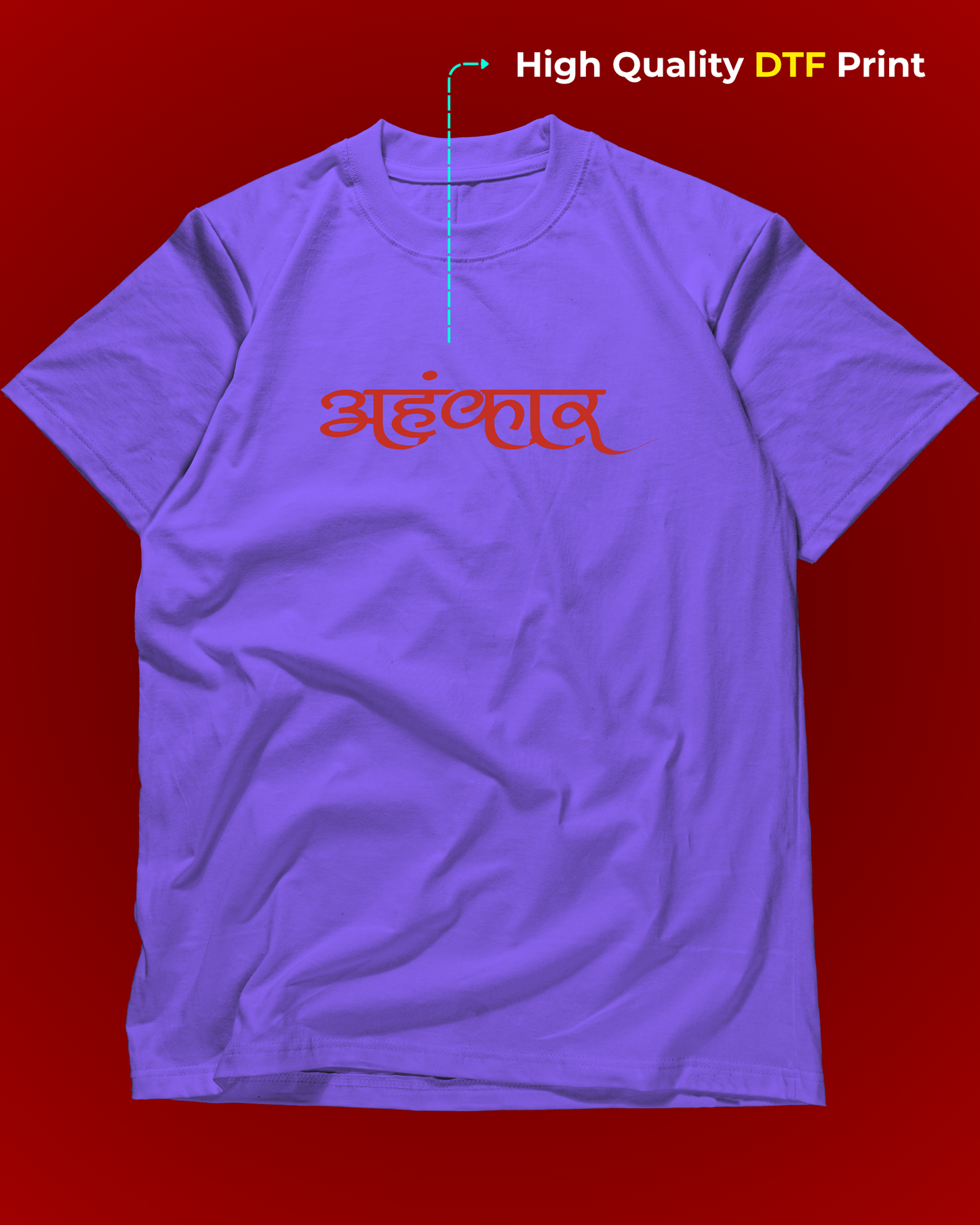 Battle of Kurukshetra | T-Shirt Bold Spiritual Graphic Tee ( Purple )