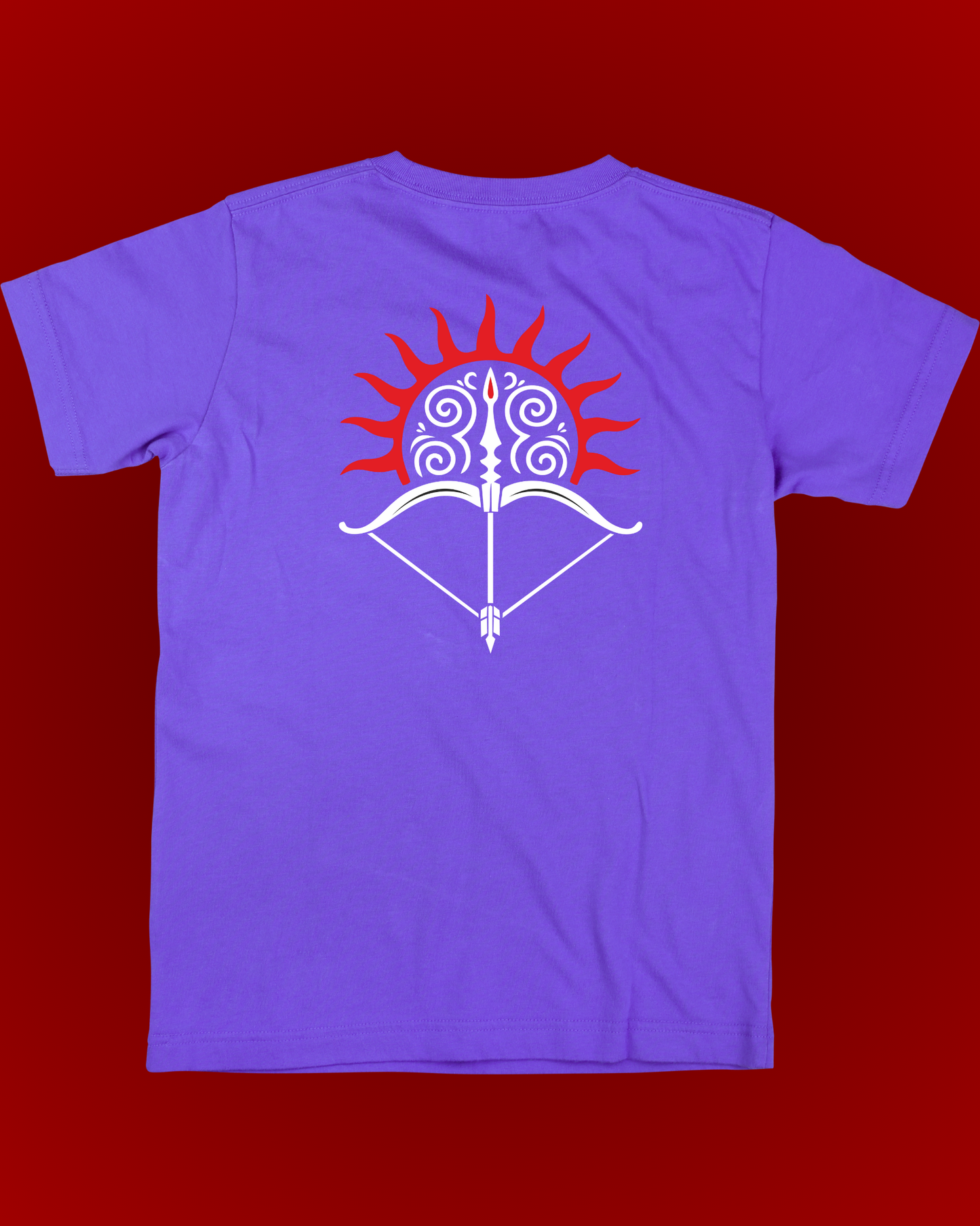 Battle of Kurukshetra | T-Shirt Bold Spiritual Graphic Tee ( Purple )