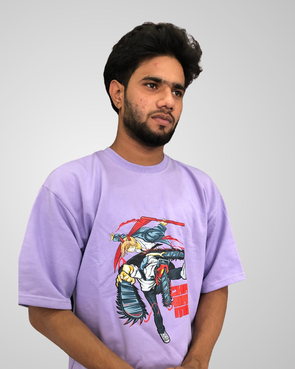 Trendy Anime T-Shirt for Men Anime Fans ( Purple )