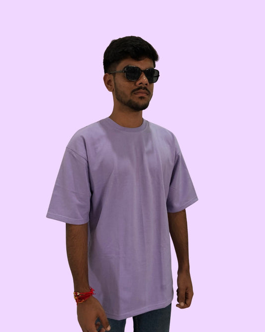 Premium Purple Oversized Cotton T-Shirt for Men - ( Purple color )